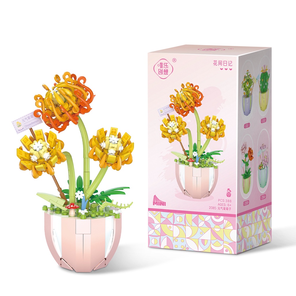 Đồ Chơi Lắp Ráp Chậu Cây Mini Cho Bé