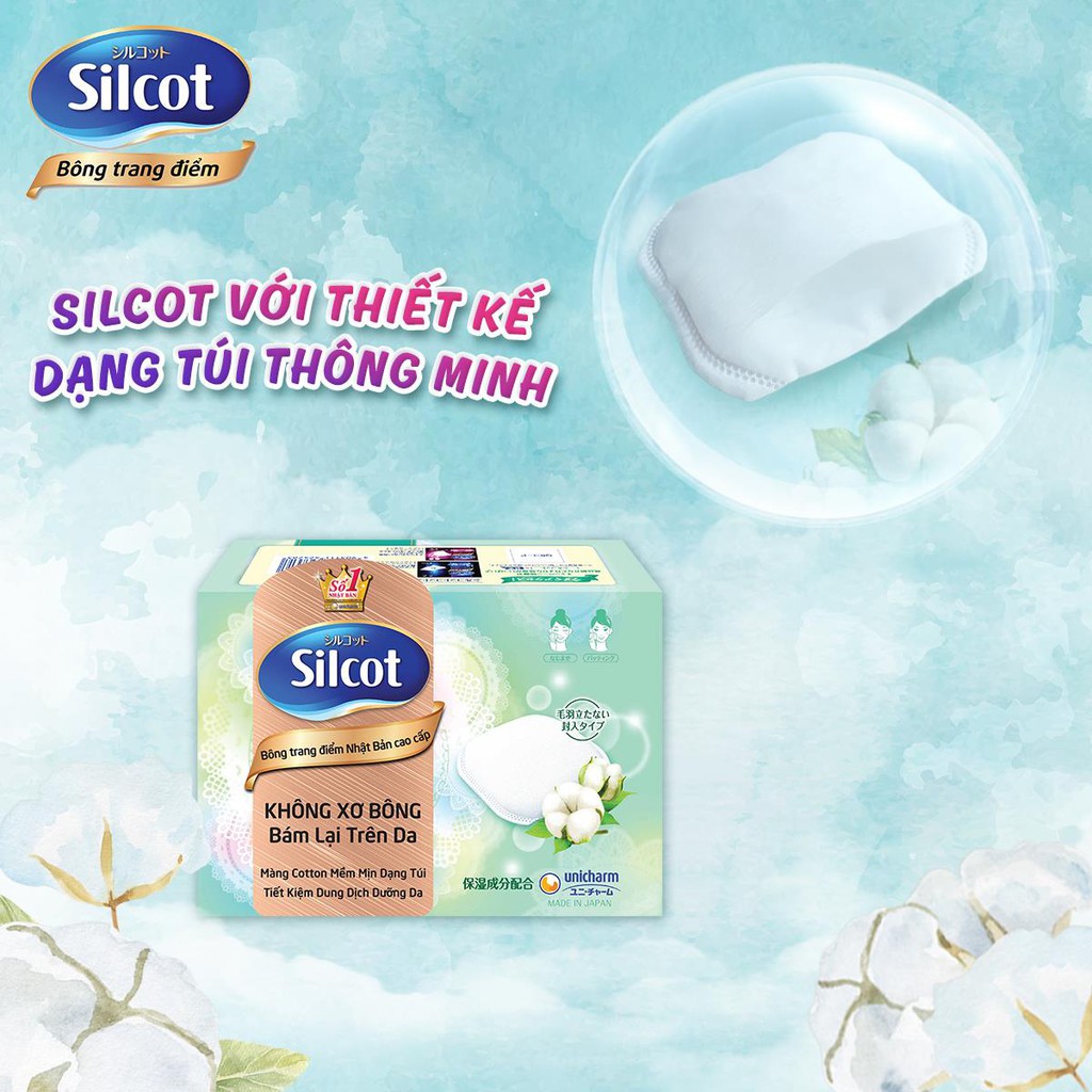 COMBO 3 HỘP BÔNG TẨY TRANG SILCOT CAO CẤP 66 miếng/hộp