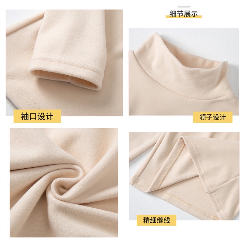 Áo Thun Tay Dài Cổ Cao 90-160cm Thời Trang Thu Đông Cho Bé