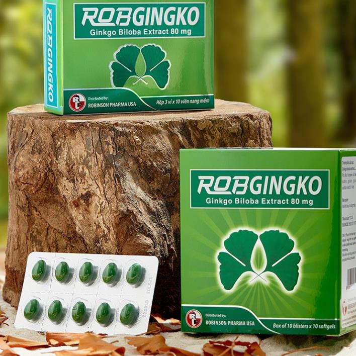 Hoạt huyết dưỡng não Robgingko - Hỗ trợ giúp tăng cường tuần hoàn não, cải thiện trí nhớ (100 viên)