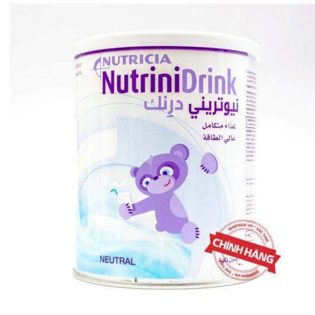 [date mới] Sữa Nutrinidrink powder Nutricia vị trung tính cho trẻ chậm tăng cân hộp 400g