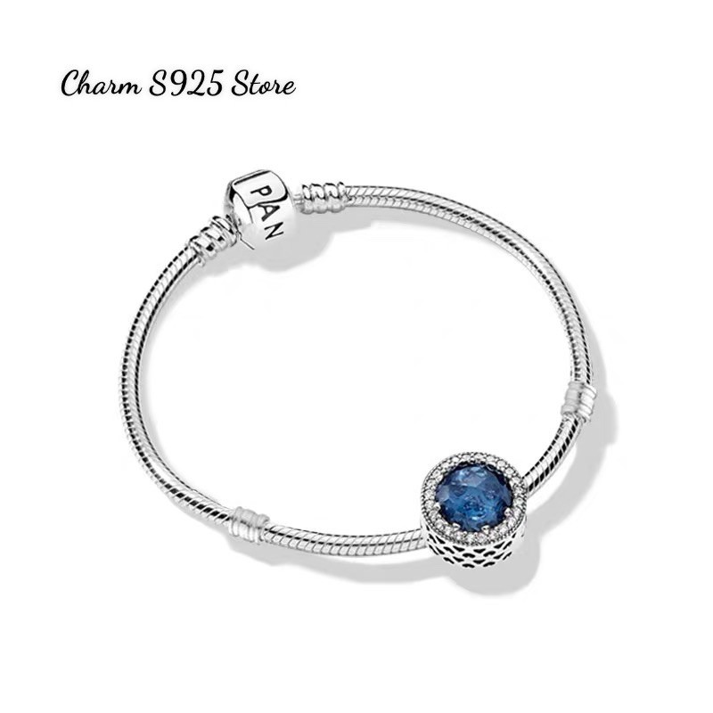 combo vòng tay mềm phối hạt charm pan xanh đính đá bạc s925 cao cấp