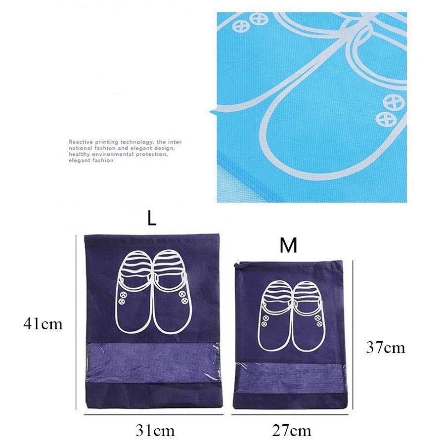 Túi Đựng Giày Du Lịch Giày Đá Bóng Dạng Dây Rút Tiện Lợi Siêu Bền Tránh Ẩm Mốc