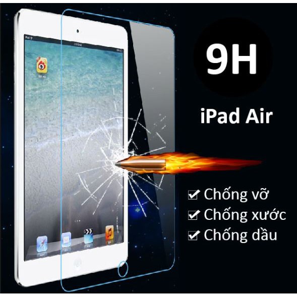 Miếng dán mặt kính cường lực iPad 5/ Air