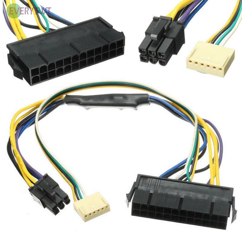 30cm Giắc nguồn chuyển từ ATX 24-Pin sang 6-Pin PSU 18AWG cho HP Z220/Z230