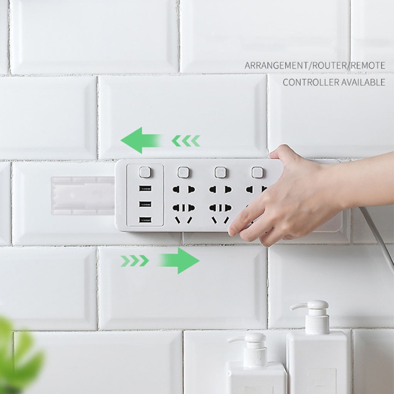 Giá Đỡ Cố Định Ổ Cắm Điện Gắn Tường Không Cần Khoan Dễ Sử Dụng