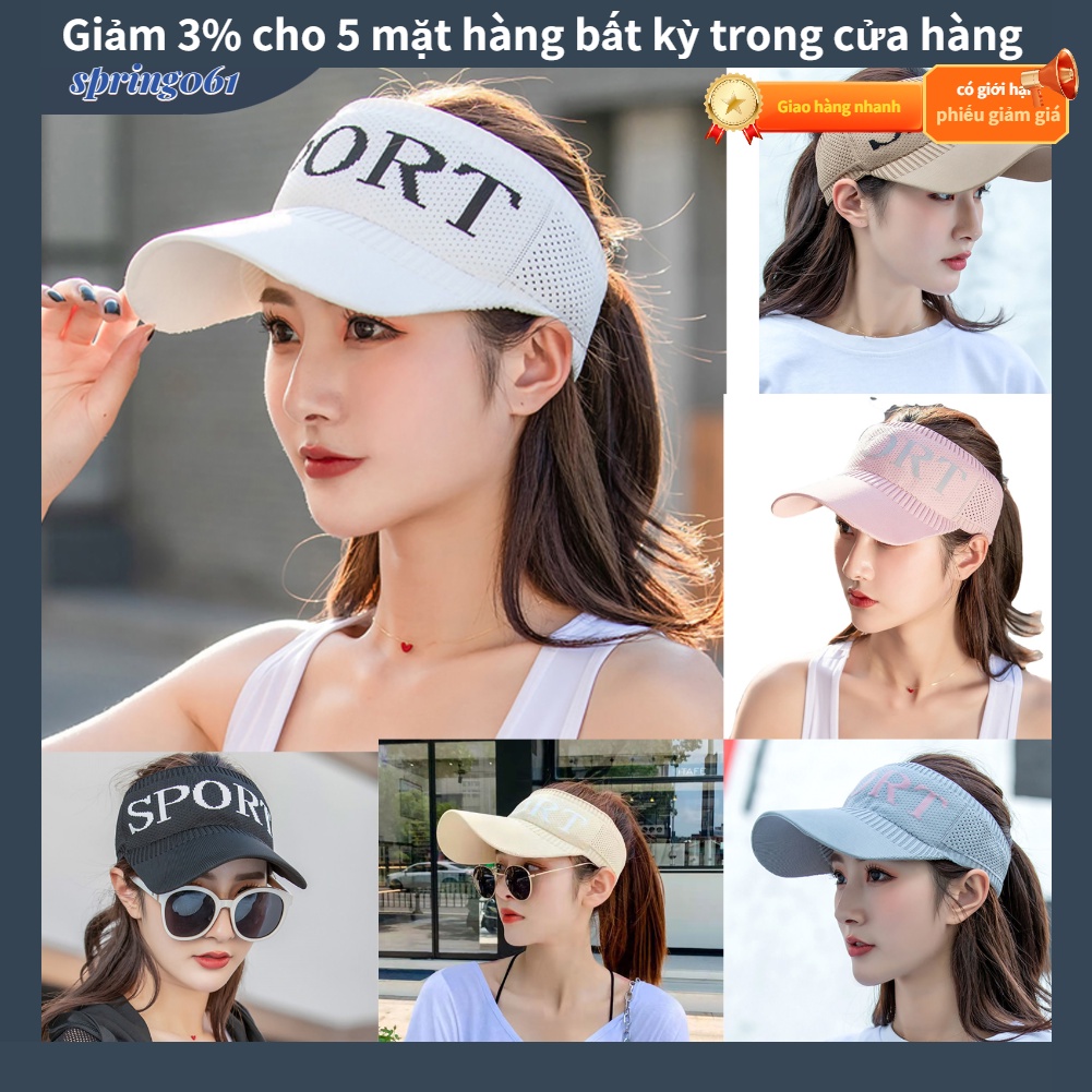 Hàng giao ngay  Mũ che nắng chống nắng Mũ chống nắng có thể gập lại Thông gió Bãi biển UV cho thể thao Spring061