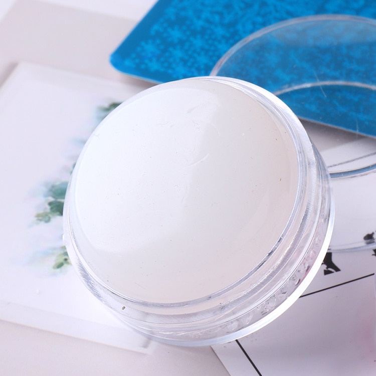 [Hàng mới về] Dụng cụ in hình móng tay bằng silicon mềm màu trắng / hồng diy