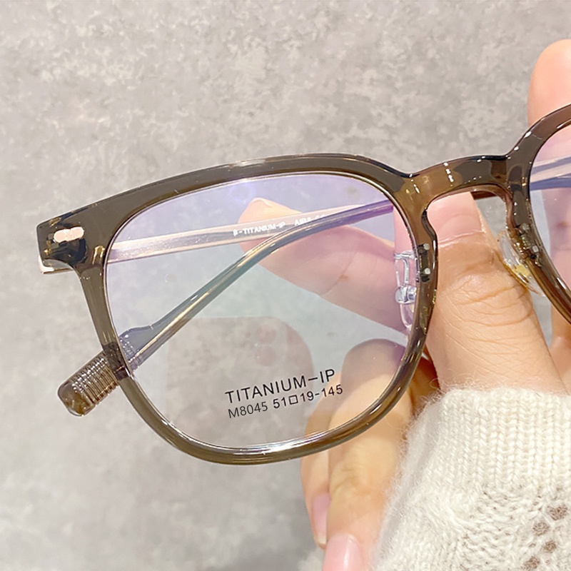 Mắt Kính TR90 Gọng Tròn Chống Ánh Sáng Xanh Phong Cách Thời Trang Hàn Quốc