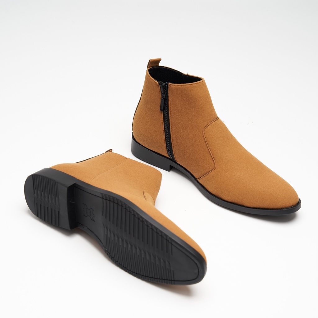 Giày chelsea boots nam da lộn, cổ lửng,khóa kéo,đế khâu. | BigBuy360 - bigbuy360.vn