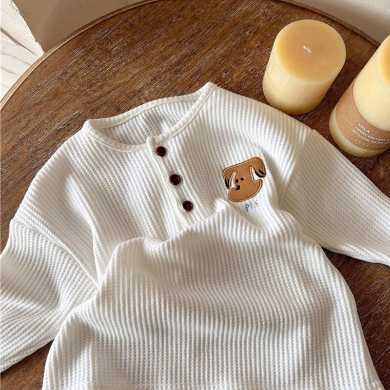 Áo Thun Tay Dài Cổ Tròn Thêu Họa Tiết Anime Thời Trang Mùa Xuân Cho Bé Trai