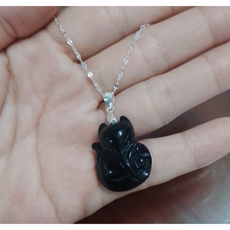 Mặt dây chuyền bà hồ ly định nhân duyên mệnh thủy mộc may mắn tình yêu hạnh phúc kèm móc bạc 925