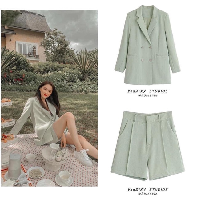 Set vest hương giang mặc đẹp xuất sắc nhé