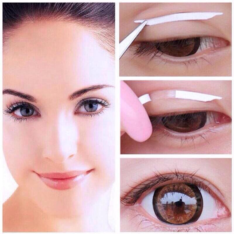 Cuộn 440 Cái Kích Mí Vân Lưới Tặng Kèm Que Chữ Y Kích Mí, Miếng Dán Kích Mí, Cuộc Kích Mí