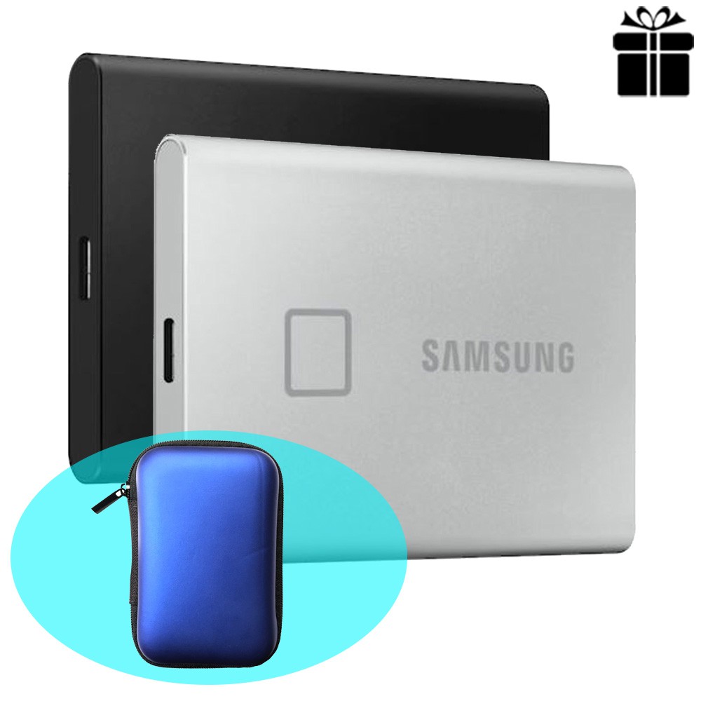 Ổ cứng SSD gắn ngoài Samsung T7 Touch Portable 1TB, màu đen, Model: MU-PC1T0k ( Chính Hãng)