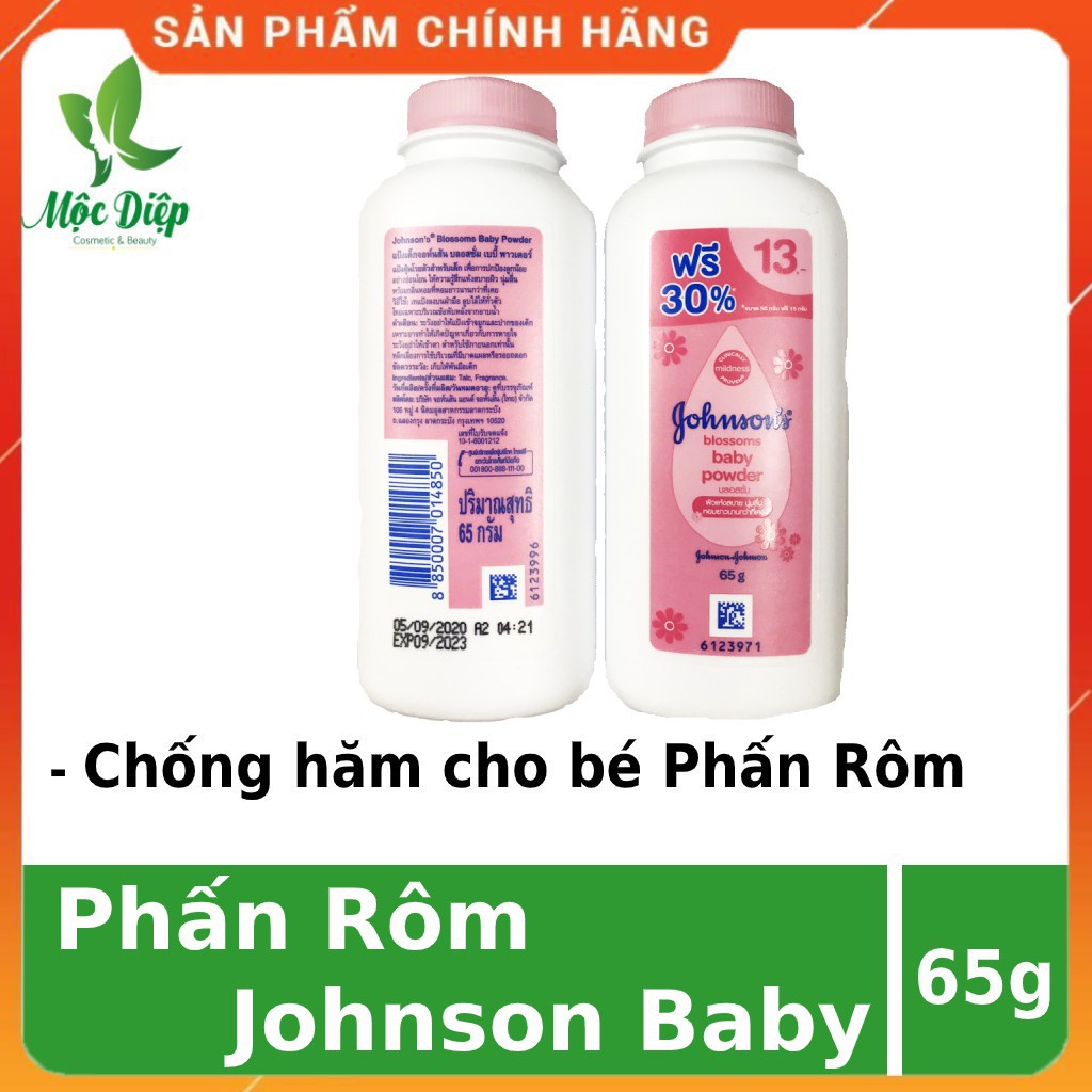 Phấn Rôm Em Bé Gohnson's Baby loại to 65g - Không gây dị ứng Chính hãng