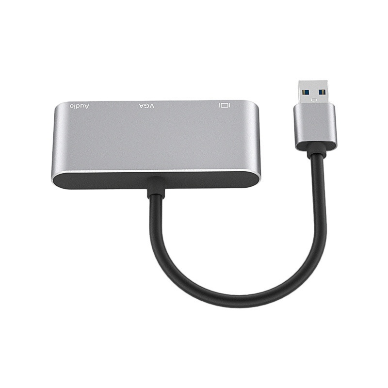 Dây cáp chuyển đổi USB 3.0 sang HDMI VGA 1080P Video đồ họa với giắc cắm 3.5mm dành cho máy tính/ laptop