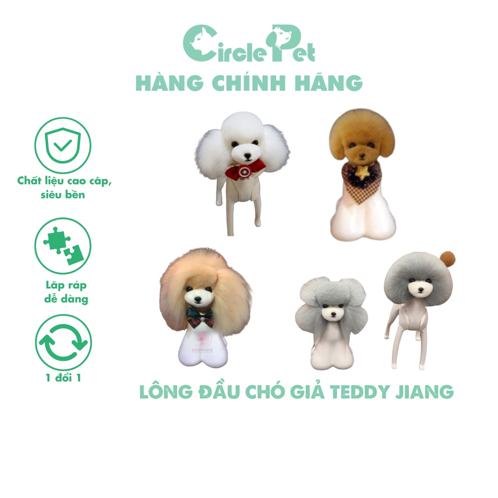 Lông Đầu Chó Giả Teddy JIANG Nhiều Màu Sắc Luyện Tập Và Cắt Tỉa Lông Chó Chuyên Nghiệp - Circle Pet