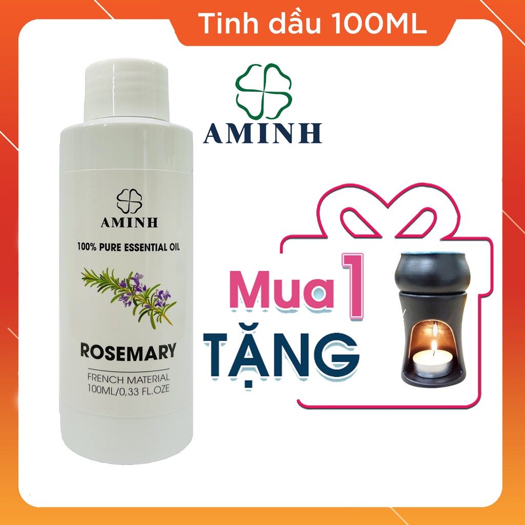 Tinh Dầu Hương Thảo Xông Phòng Thiên Nhiên Aminh Chai 100ml Từ Pháp Giúp Thư Giãn-Ngủ Ngon-Tịnh Tâm Tiết Kiệm 40%