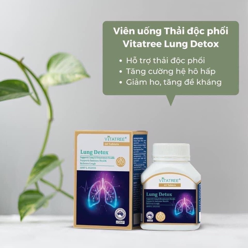 Viên thải độc phổi Lung Detox 60 viên - Vitatree [Úc chính hãng]