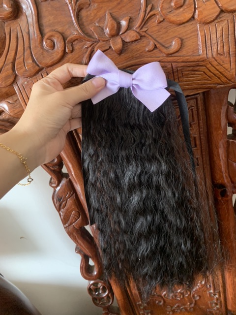 Tóc giả em bé 🥰FREESHIP🥰tóc cột xù đính nơ cho bé iu