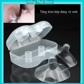 Núm trợ ti cho mẹ, set 2 núm trợ ti silicon không chứa bpa an toàn cho bé
