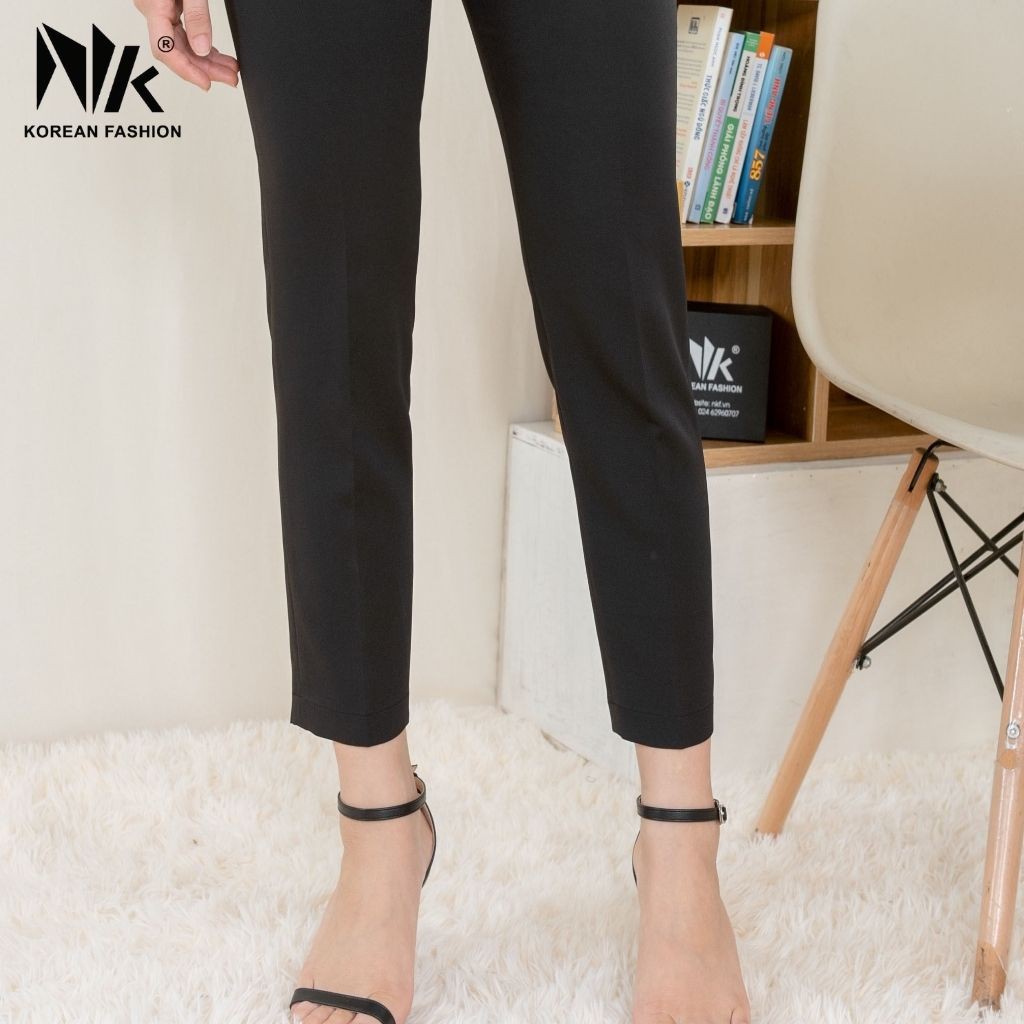 Quần Tây Nữ Công Sở NK Fashion Dáng Baggy Cạp Cao, Chất Liệu Texsi Nhập Hàn Mềm Mịn, Chống Nhăn Xù NKQU2001003