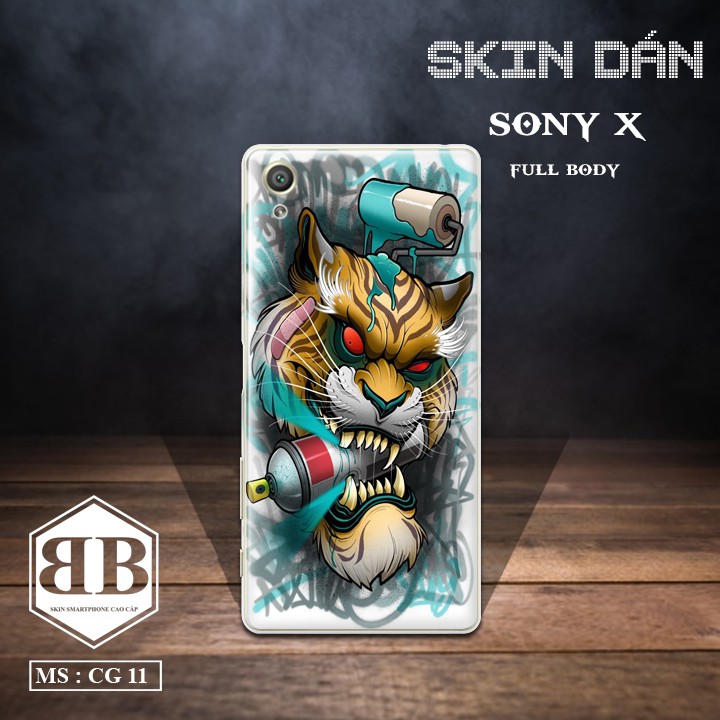 Bộ Skin Dán Sony Xperia X dán full lưng viền dùng thay ốp lưng điện thoại chất liệu chống thấm cao cấp