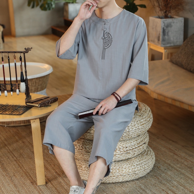 Bộ quần áo nam dáng lửng, Hàng chất liệu đũi, Chuẩn chất, Đẹp phom dáng, Thoáng nhẹ vô cùng...