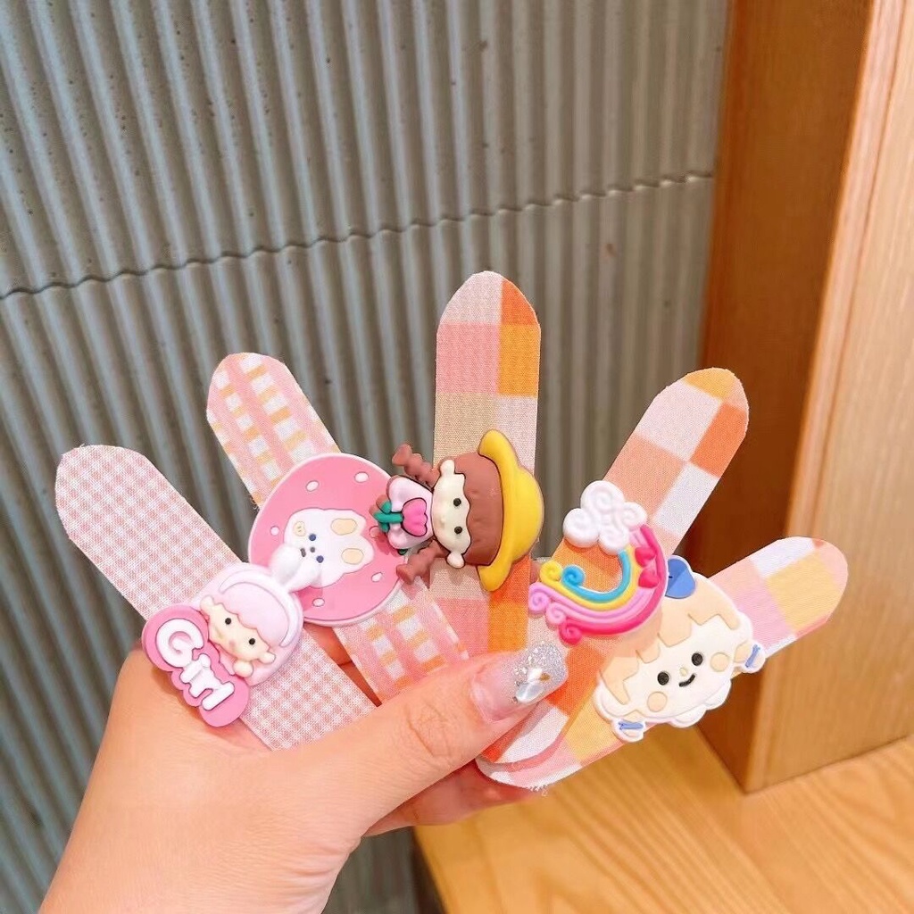 [SET 3] Miếng dán tóc mái tự dính cho bé gái loại ngắn gắn sticker hoạt hình phong cách Hàn Quốc cố định tóc gọn gàng