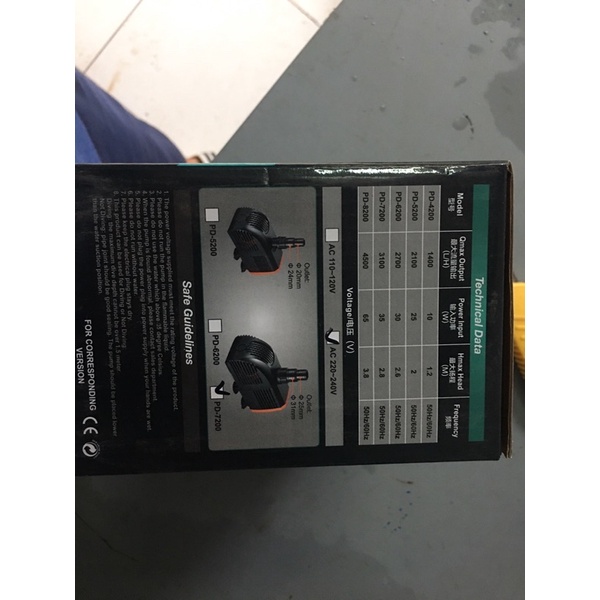 Bơm PD-6200,7200 dùng cho bể cá cảnh.