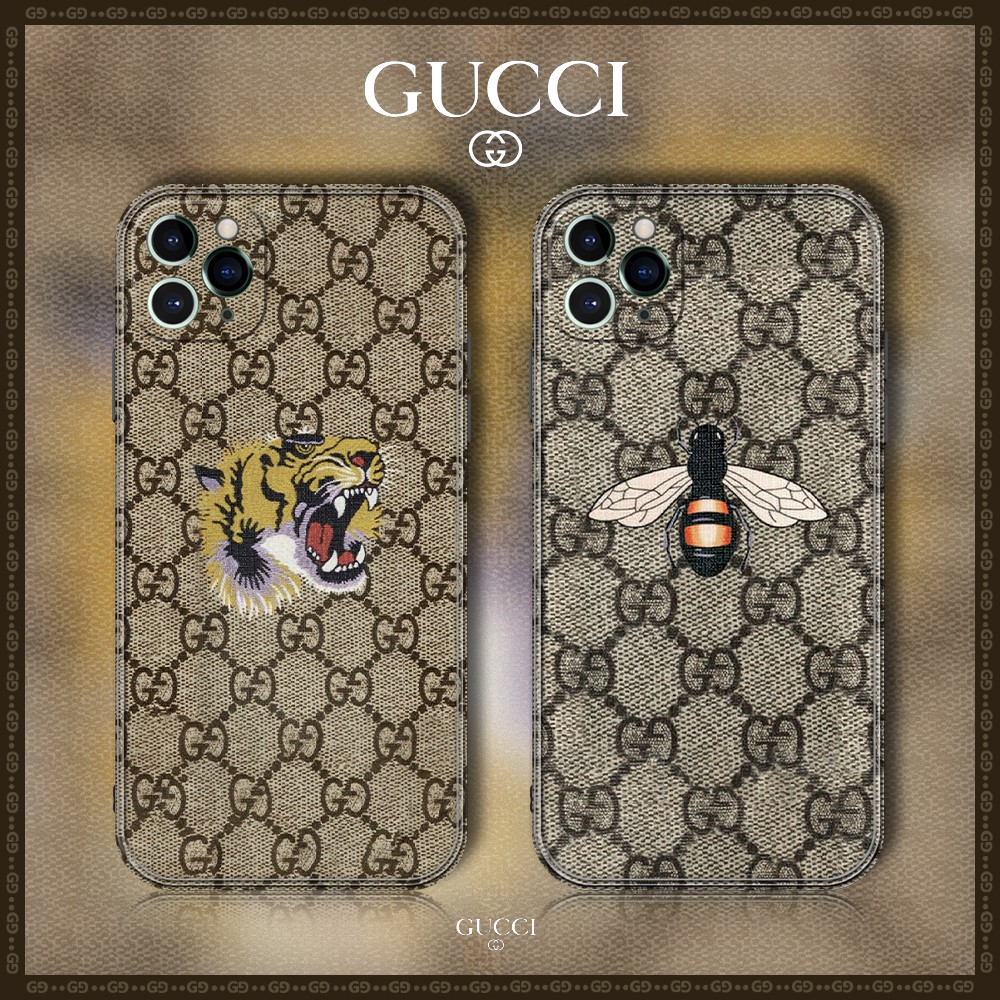 Ốp Điện Thoại Hình Đầu Hổ / Ong Gucci Cá Tính Cho Iphone 11pro Xs Xr