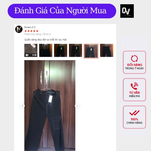 Quần hack dáng túi hộp đóng cúc - hàng xịn - SHOP Q&amp;V