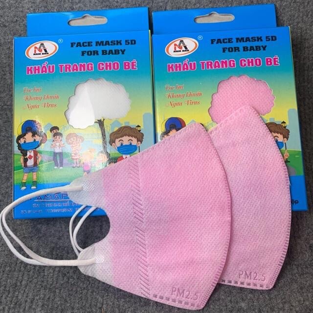 KHẨU TRANG CHO BÉ ⚡️FREESHIP⚡️ Hộp 10 Khẩu Trang 5D Mask Kid Cho Bé