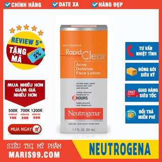 Kem Dưỡng Da NEUTROGENA Rapid Clear Acne Defense Face Lotion (50ml) _Xchoice