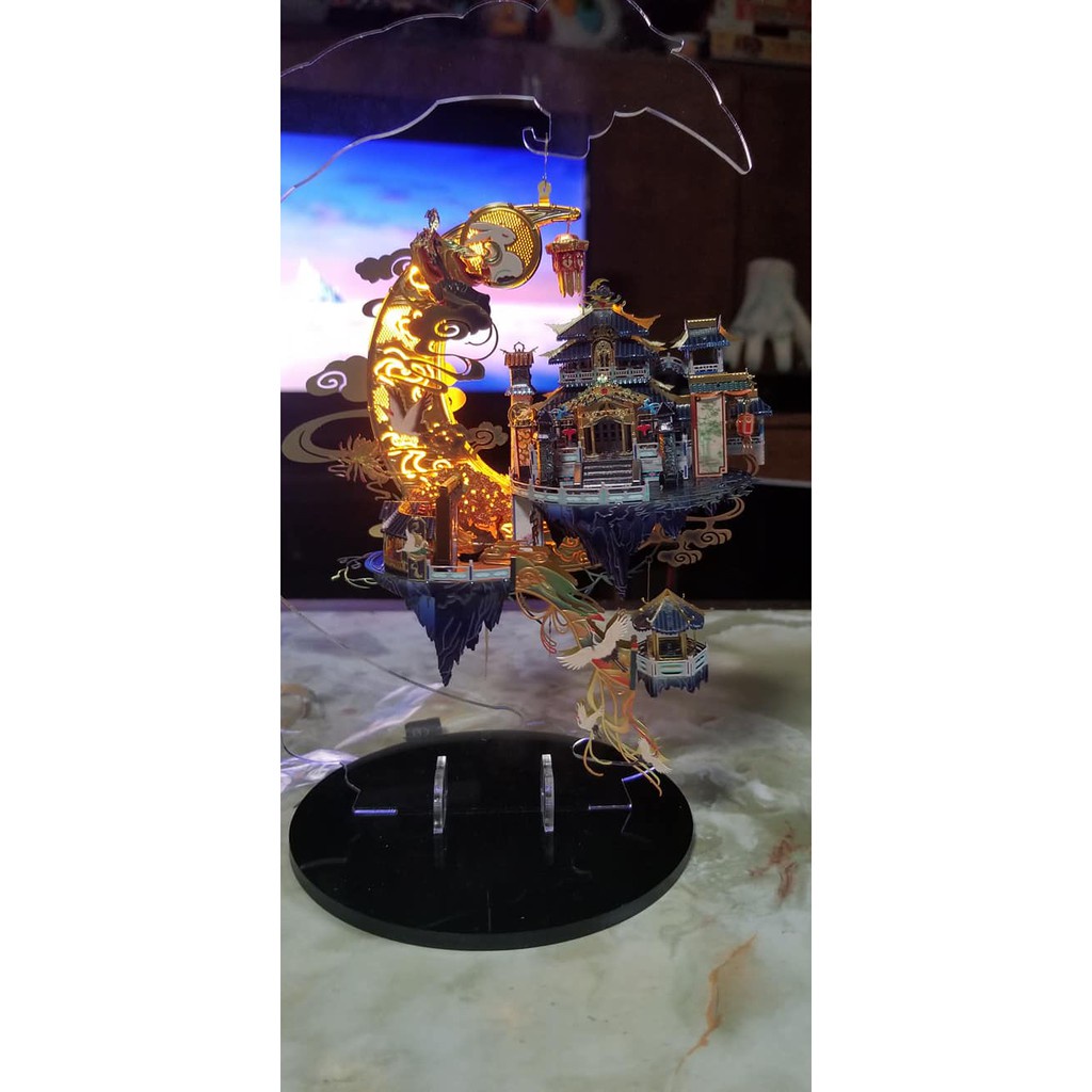 Mô Hình Kim Loại 3D MU Nguyệt Cung Moon Palace - Tặng Kèm Đế Mica và Đèn Led