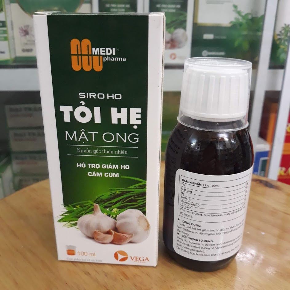 Siro ho Tỏi Hẹ Mật ong - Hỗ trợ giảm ho ,cảm cúm