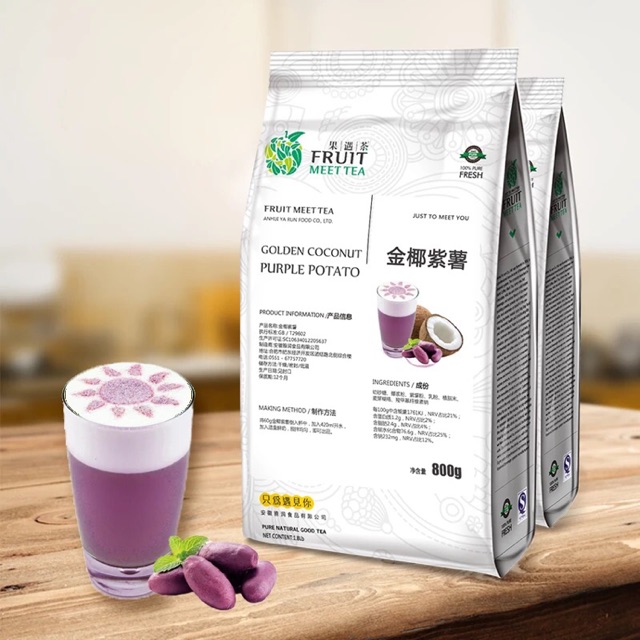 Bột khoai môn tím dừa 800g