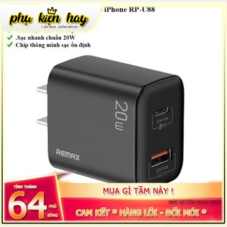 Củ sạc nhanh 20w remax rp-u88