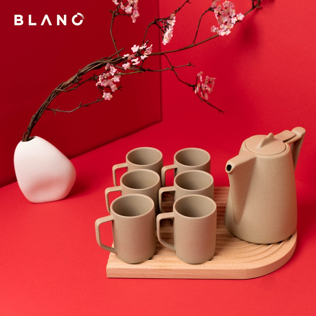 Bộ Ấm Trà Sứ Phong Cách Bắc Âu Jasmine BLANC'