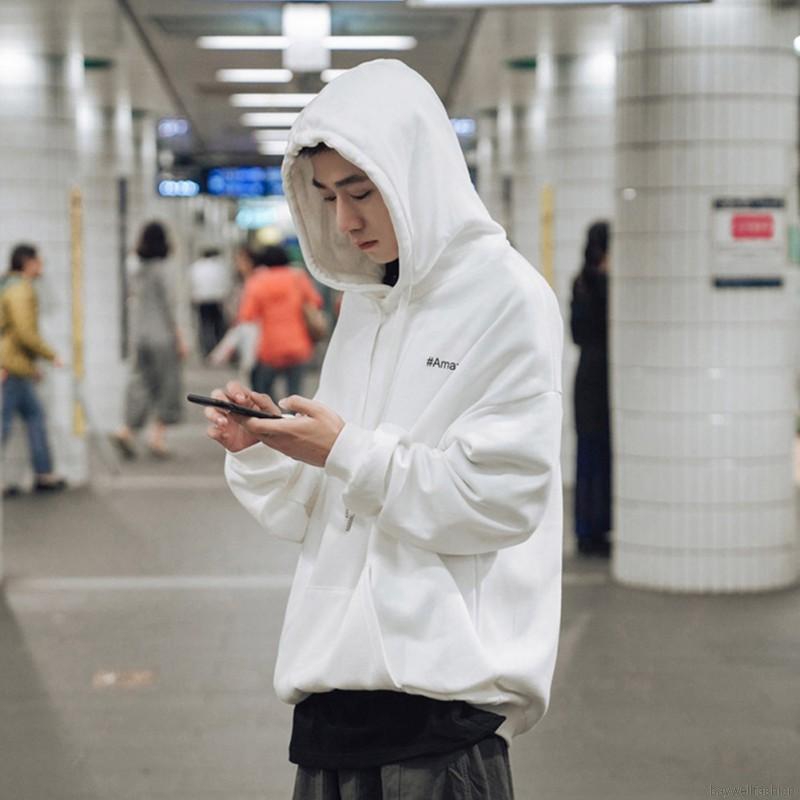[Baywellfashion]Áo Hoodie Nam Dáng Rộng In Chữ | BigBuy360 - bigbuy360.vn