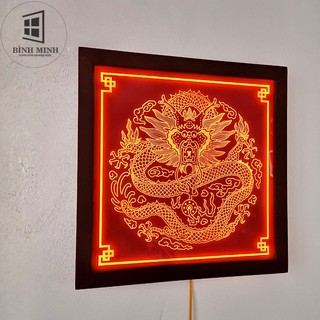 Tranh Rồng có đèn Led
