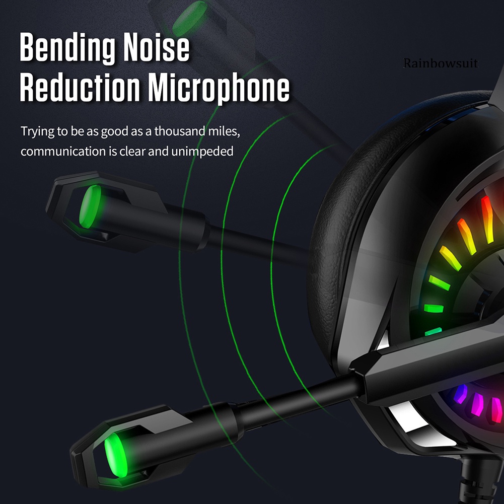 RB- A20 Subwoofer Luminous Skin Friendly Wired Gaming Headset for Xbox PC PS Gamers