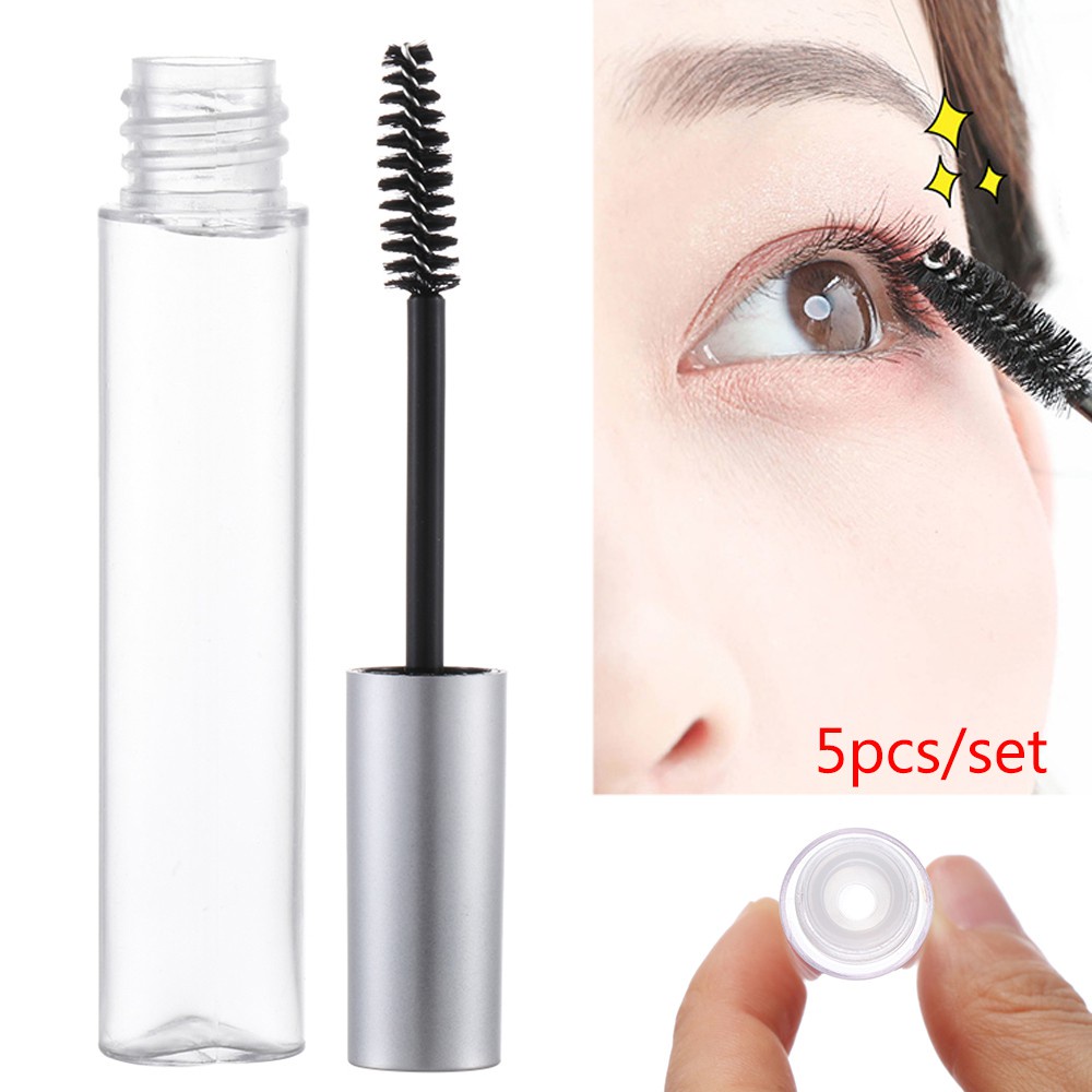 (Hàng Mới Về) Set 5 Ống Rỗng Đựng Mascara Mihan1 10ml Tiện Dụng