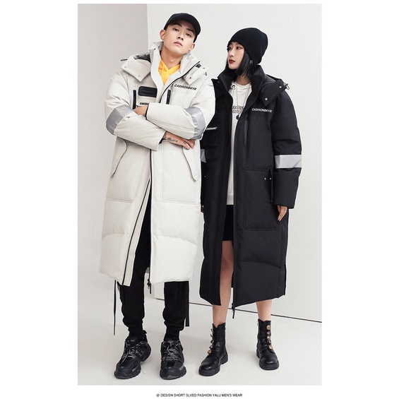 Áo phao lông vũ dáng dài nam nữ unisex đại hàn