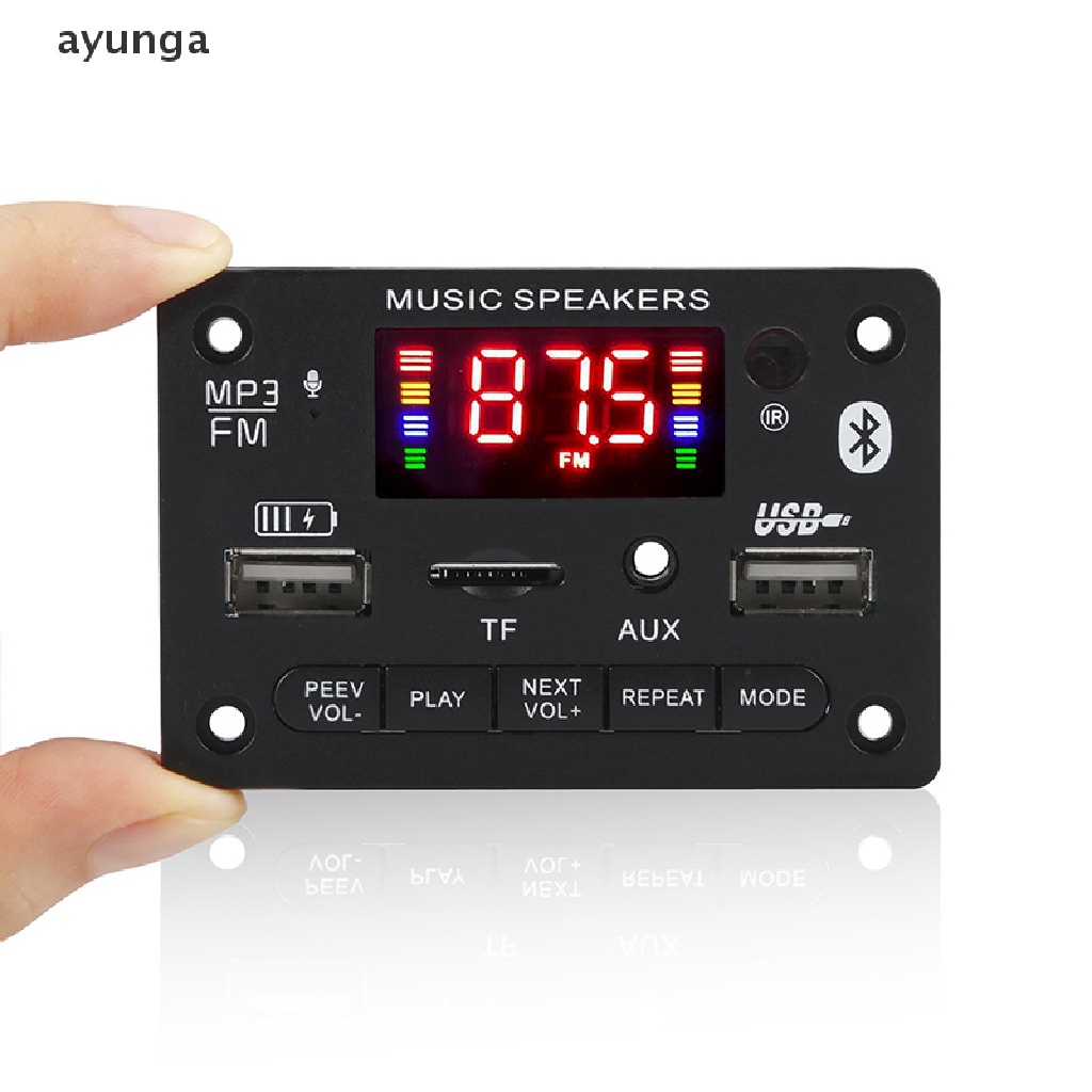 Mô Đun Giải Mã Bluetooth 5.0 MP3 12v USB MP3 Chuyên Dụng Cho Xe Hơi