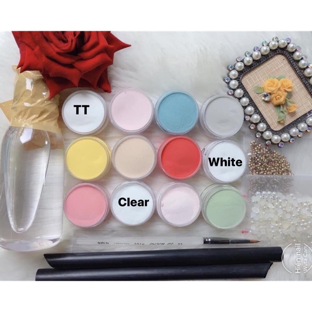 Set bột làm hoa nổi 12 hũ 10g