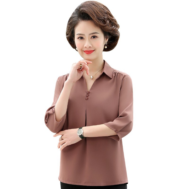 áo kiểu cao cấp tay lửng ngừoi lớn tuổi (thời trang trung niên Lolita xinh) BT30-1220