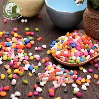 Bịch nửa kg đá sỏi màu - trang trí trồng cây, trang trí bể cá, sân vườn