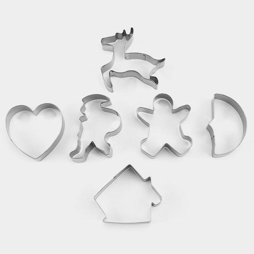 CONOPERY Bộ 24 Khuôn Làm Bánh Bằng Thép Không Gỉ Hình Giáng Sinh 3D